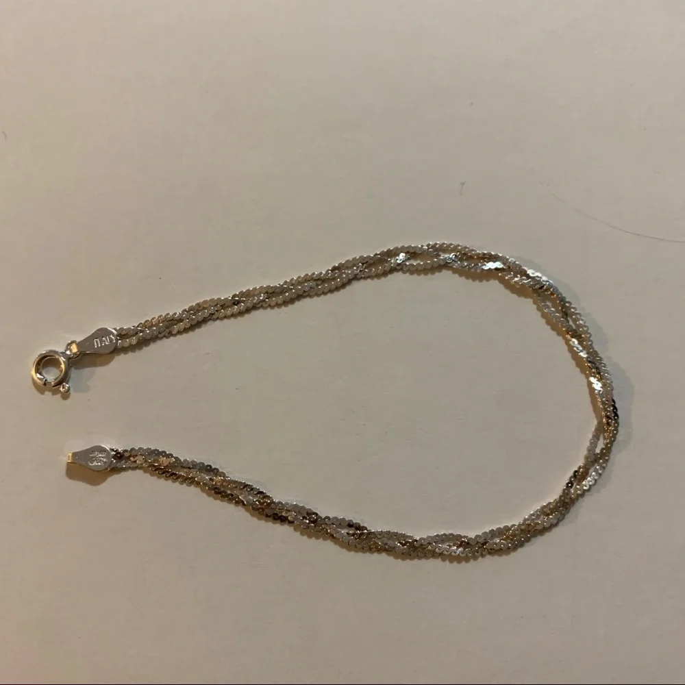 Milor ITALY 925 silver bracelet braided chain rope